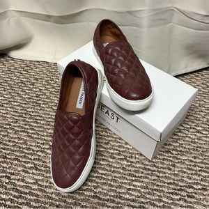 Burgundy Leather Sneakers
